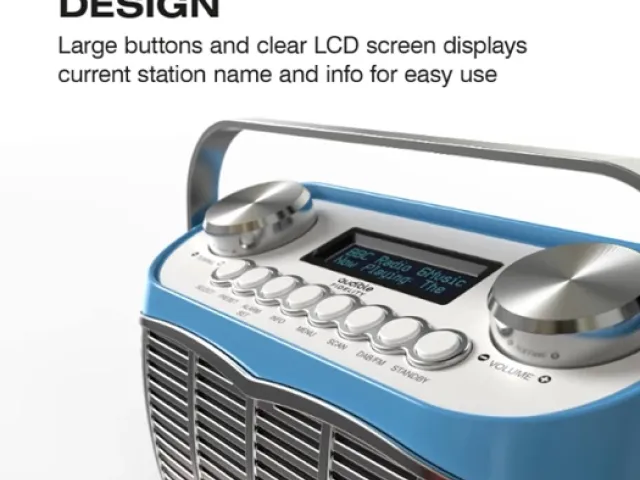 Detroit Retro DAB Radio by Audible Fidelity - Blue - SALE PRICE!!