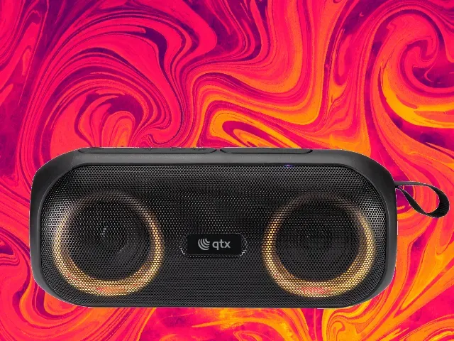 QTX PartyPod Bluetooth Speaker & LED Light Show Rechargeable