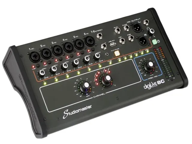 Studiomaster Digilive 8C Digital Mixer - 8 Input Compact Digital Mixer